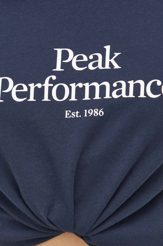 Bavlněné tričko Peak Performance G77700 námořnická modř