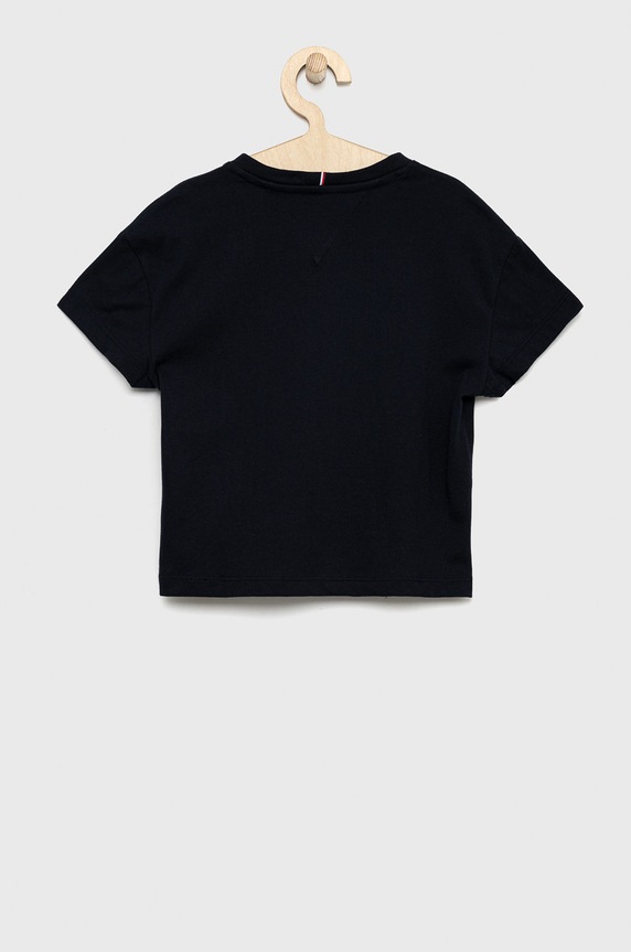 Dziewczynka Tommy Hilfiger t-shirt dziecięcy KG0KG06940.9BYY granatowy