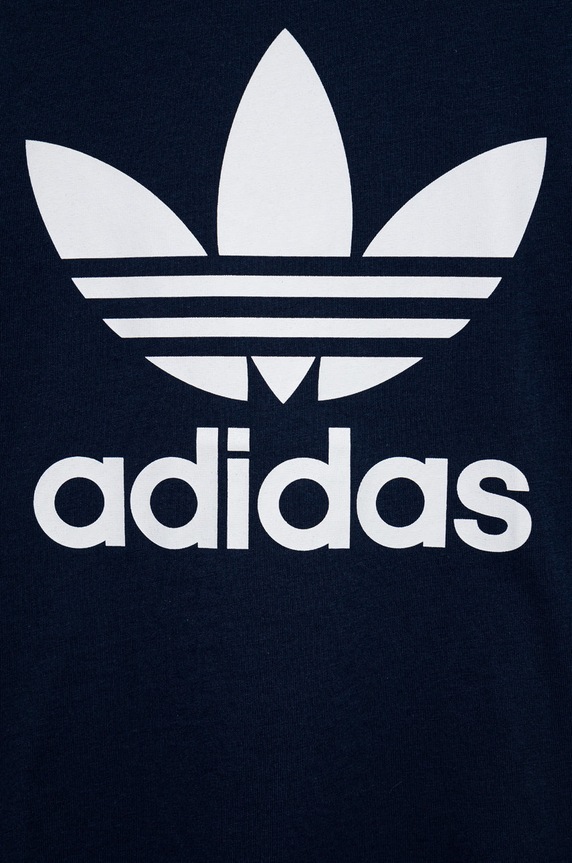 CHLAPEC Dětské bavlněné tričko adidas Originals HK0260 námořnická modř
