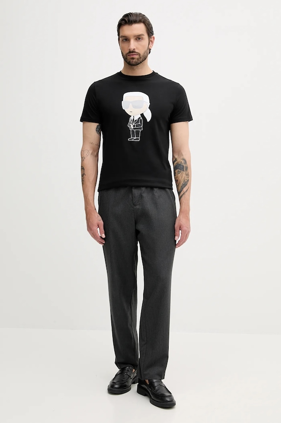 Karl Lagerfeld t-shirt bawełniany 500251.755071 500251.755071 czarny AA00