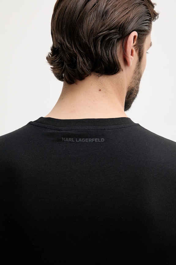 Karl Lagerfeld t-shirt bawełniany 500251.755071 500251.755071 czarny