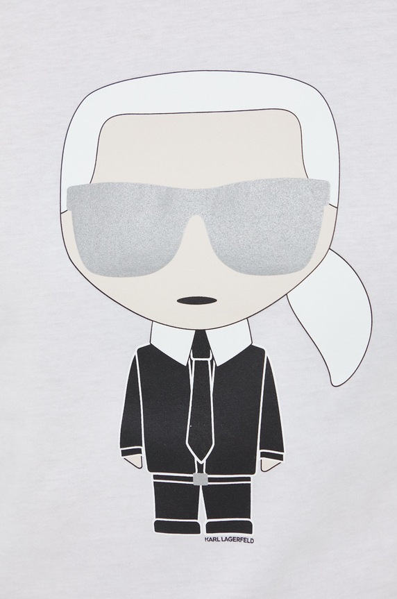 Karl Lagerfeld t-shirt bawełniany 500251.755071 500251.755071 biały