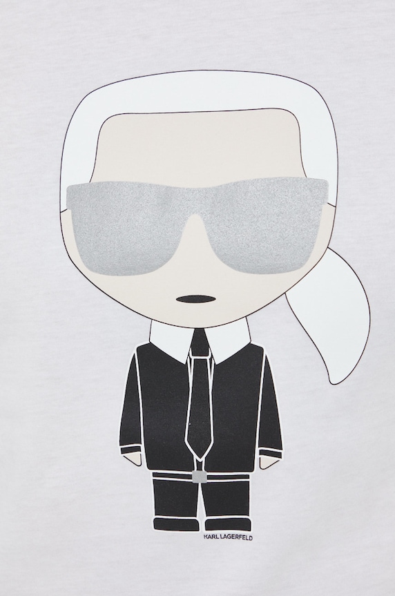 Karl Lagerfeld t-shirt bawełniany 500251.755071 500251.755071 biały