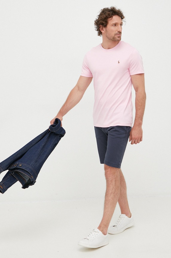 Polo Ralph Lauren t-shirt bawełniany 710740727010 710740727010 różowy SS26