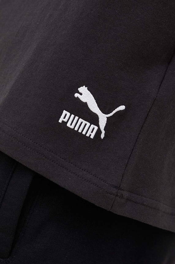 Βαμβακερό μπλουζάκι Puma 536315 μαύρο