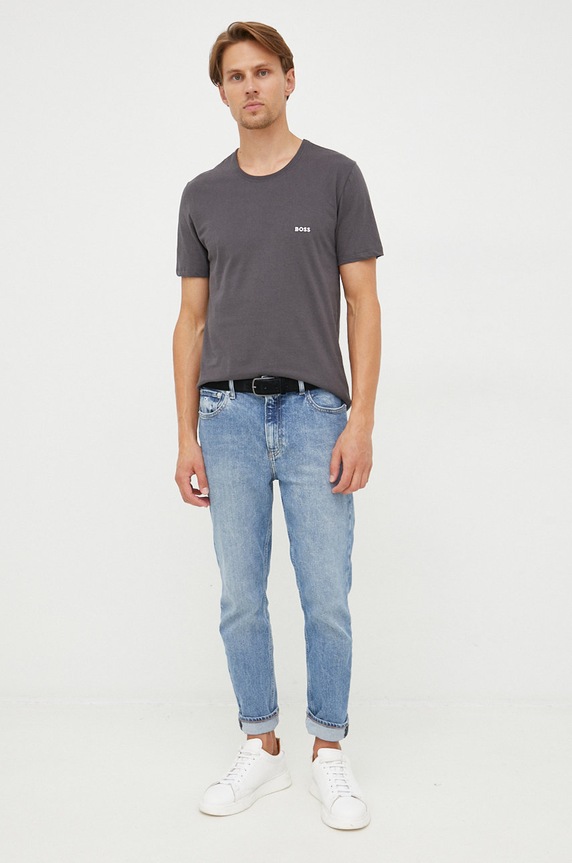 Bavlnené tričko BOSS TShirt RN 3P Classic viacfarebná 50475284