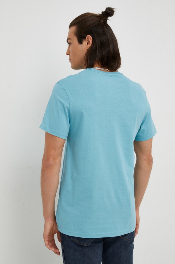 G-Star t-shirt bawełniany D22213.C506 turkusowy AW22
