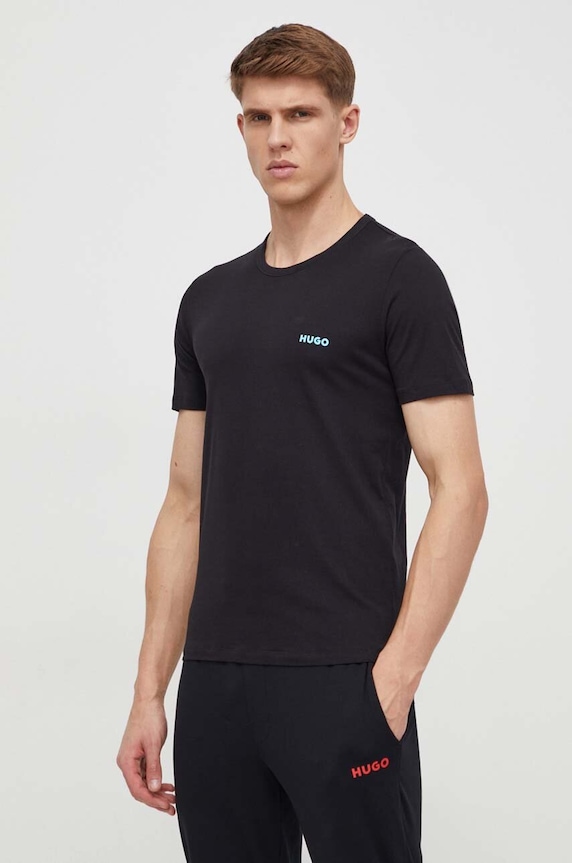 HUGO t-shirt bawełniany 3 - pack 3-pack 50480088 czarny NC24