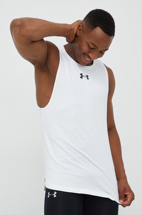 Tričko Under Armour Baseline 1361901 bílá SS25