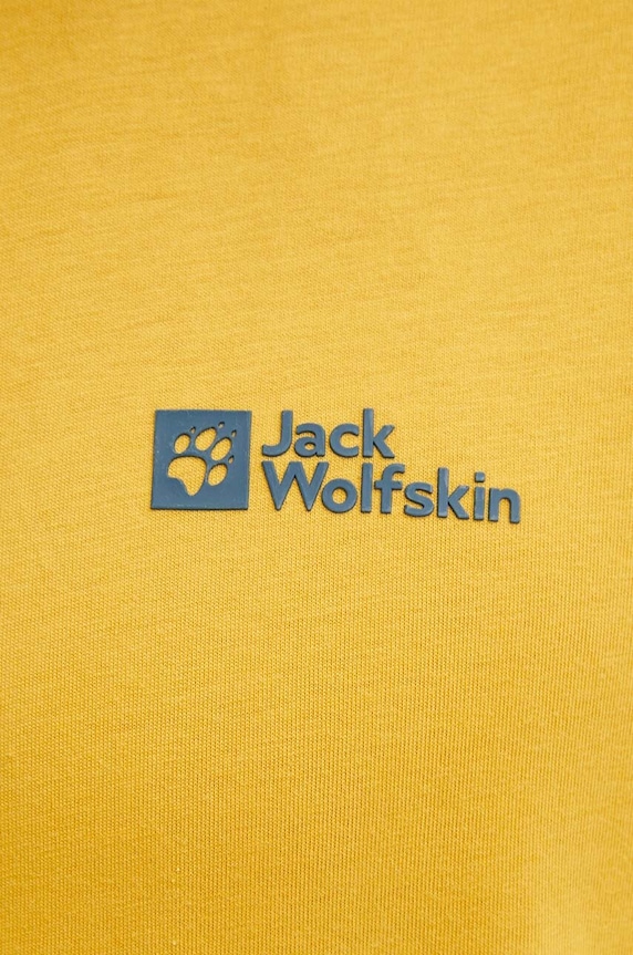 Bavlnené tričko Jack Wolfskin Essential 1808382 žltá