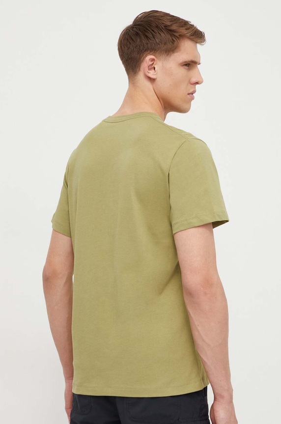 Ρούχα Βαμβακερό μπλουζάκι Jack Wolfskin Essential 1808382 πράσινο