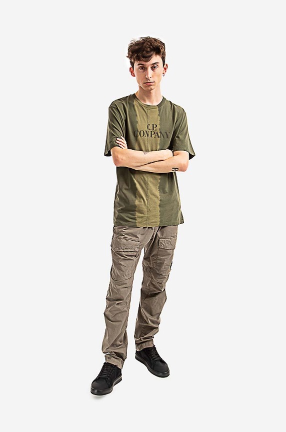 C.P. Company cotton t-shirt 12CMTS233A005431S660 green AW22