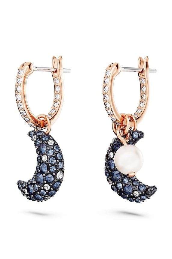 Swarovski kolczyki LUNA 5671569 czarny AW23