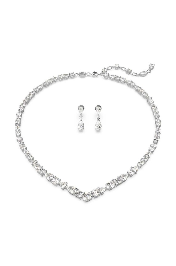 Swarovski colier și cercei MESMERA zirconiu cubic argintiu 5674306