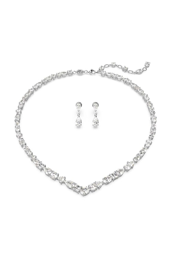 Swarovski colier și cercei MESMERA zirconiu cubic argintiu 5674306