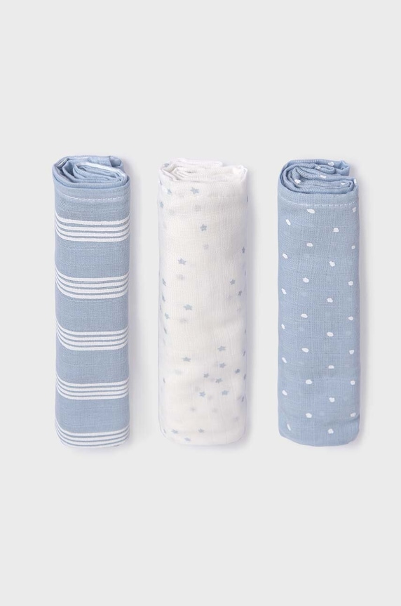 Mayoral Newborn pieluszka niemowlęca 3-pack Produkt niemowlęcy niebieski 19323.1Q.Newborn.9BYX