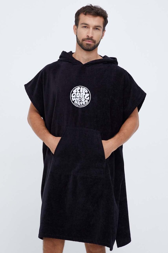 Βαμβακερή πετσέτα Rip Curl μαύρο 00GMTO