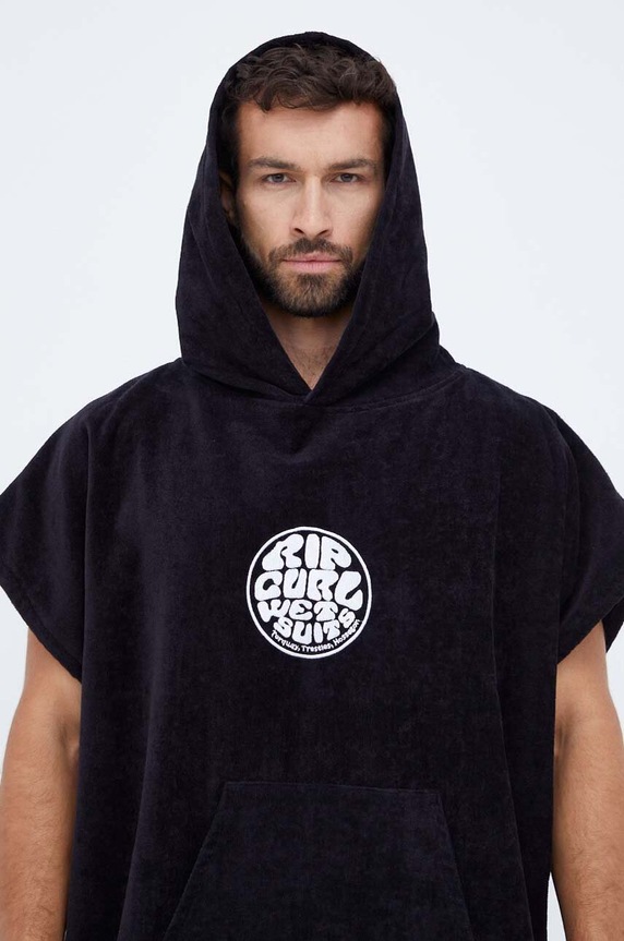 Βαμβακερή πετσέτα Rip Curl μαύρο 00GMTO