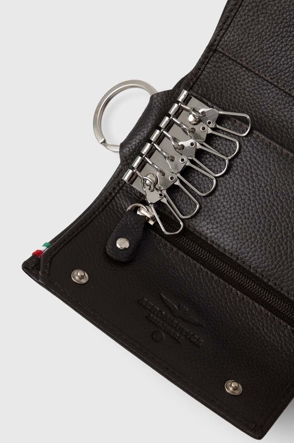 Accessori Aeronautica Militare portachiavi in pelle AM108 marrone