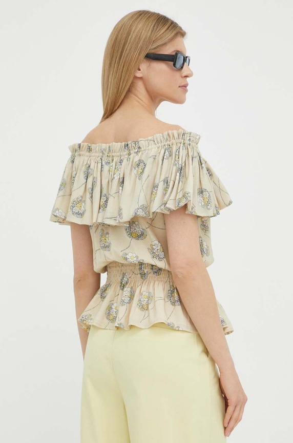 Odzież Bruuns Bazaar bluzka Oleander Edias BBW3425 beżowy