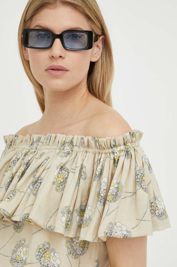 Bruuns Bazaar bluzka Oleander Edias beżowy BBW3425