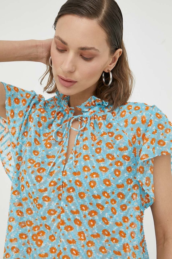 Samsoe Samsoe bluzka niebieski F23200134