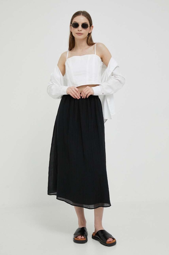 Dkny pamut top E3DM0S08 fehér AW23