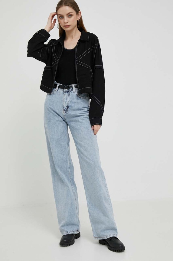 Dkny top P3DSAJ16 fekete AW23