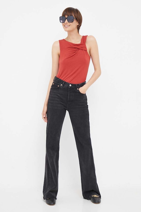 Top Dkny slim crvena P3EH8SJS