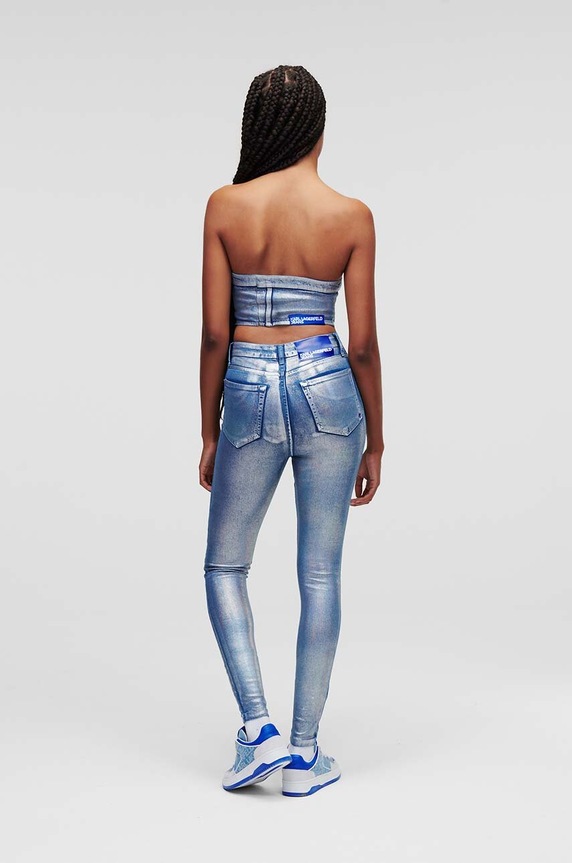 Karl Lagerfeld Jeans top 235J1603 niebieski AW23