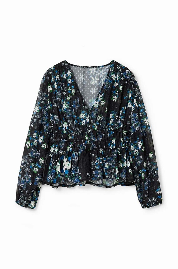 Desigual camicetta 23WWBW06 WOMAN WOVEN BLOUSE LONG SLEEVE 23WWBW06 blu navy