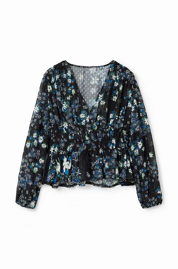 Desigual camicetta 23WWBW06 WOMAN WOVEN BLOUSE LONG SLEEVE 23WWBW06 blu navy