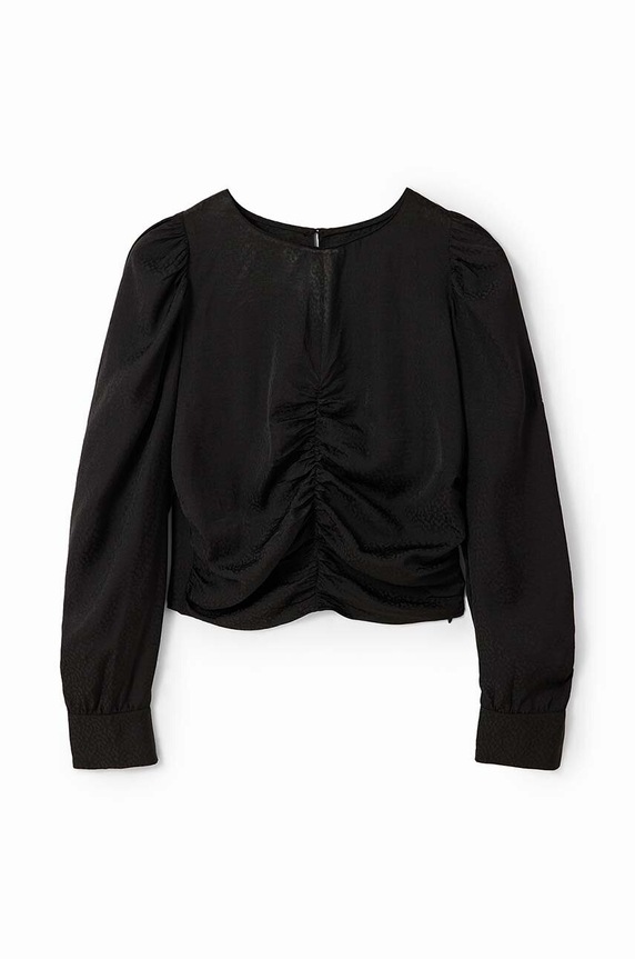 Bluza Desigual 23WWBW32 WOMAN WOVEN BLOUSE LONG SLEEVE 23WWBW32 crna