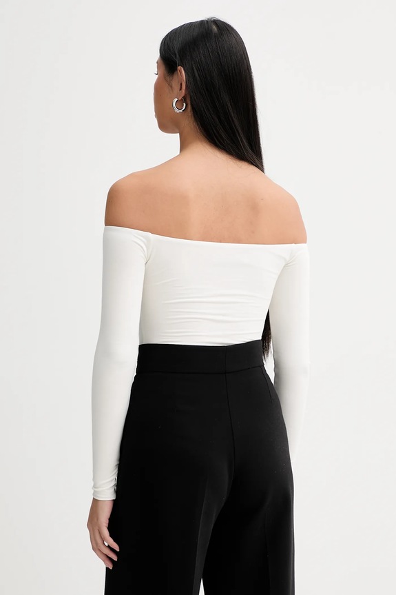 Îmbrăcăminte Saint Body body OFF SHOULDR BODYSUIT SB.318 alb