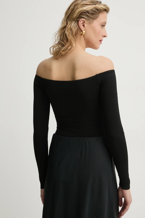 Odjeća Bodi Saint Body OFF SHOULDR BODYSUIT SB.318 crna