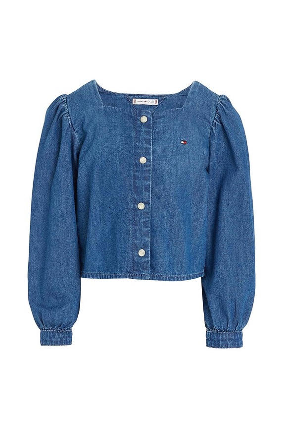 Dječja traper košulja Tommy Hilfiger KG0KG07618.128.176.9BYX plava AW23