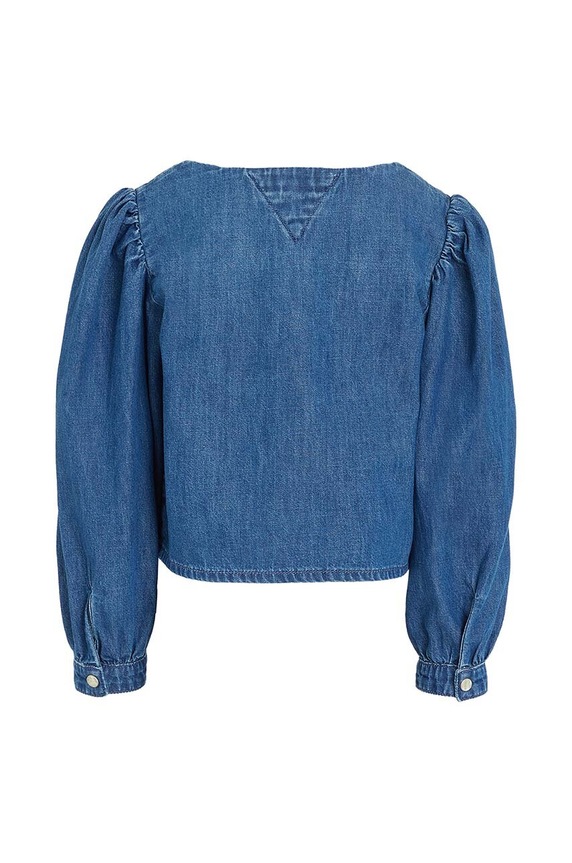 Djevojčice Dječja traper košulja Tommy Hilfiger KG0KG07618.128.176.9BYX plava