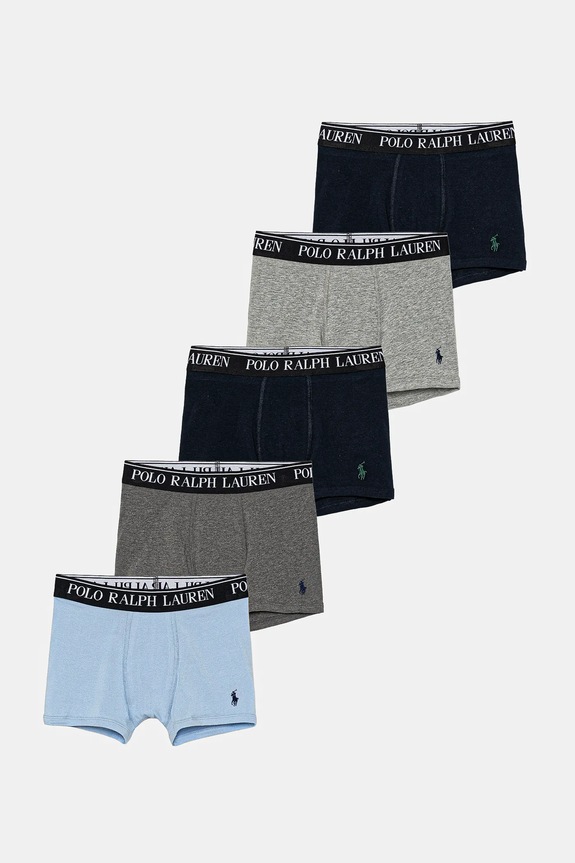 Detské boxerky Polo Ralph Lauren 5-pak priliehavé boxerky tmavomodrá 9P5014