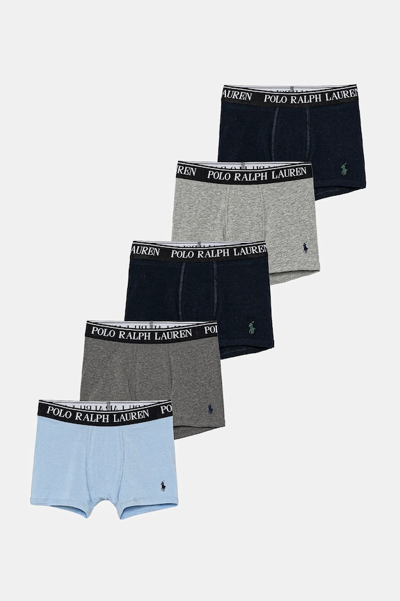 Detské boxerky Polo Ralph Lauren 5-pak priliehavé boxerky tmavomodrá 9P5014