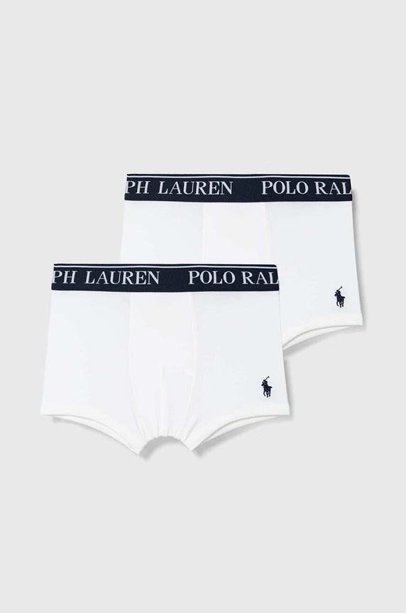 Polo Ralph Lauren bokserki dopasowane dziecięce bawełniane z elastanem 3-pack melanż biały 9P5015