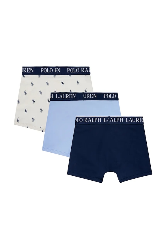 Polo Ralph Lauren boxeri mulați copii din bumbac cu elastan pachet de 3 9P5015 albastru AA00