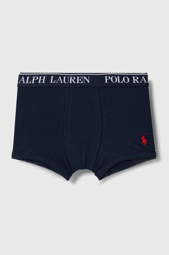 Polo Ralph Lauren прилепнали боксерки за деца от памук с еластан 3 броя 9P5015 син AA00