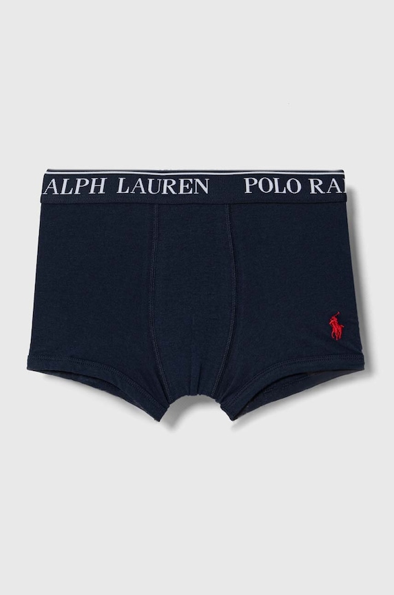 Polo Ralph Lauren прилепнали боксерки за деца от памук с еластан 3 броя 9P5015 син AA00