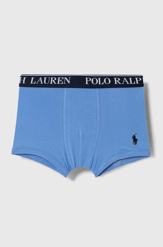 Момче Polo Ralph Lauren прилепнали боксерки за деца от памук с еластан 3 броя 9P5015 син