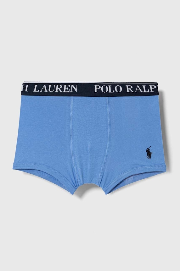 Момче Polo Ralph Lauren прилепнали боксерки за деца от памук с еластан 3 броя 9P5015 син