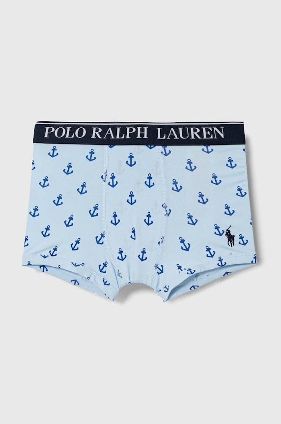 Polo Ralph Lauren прилепнали боксерки за деца от памук с еластан 3 броя син 9P5015