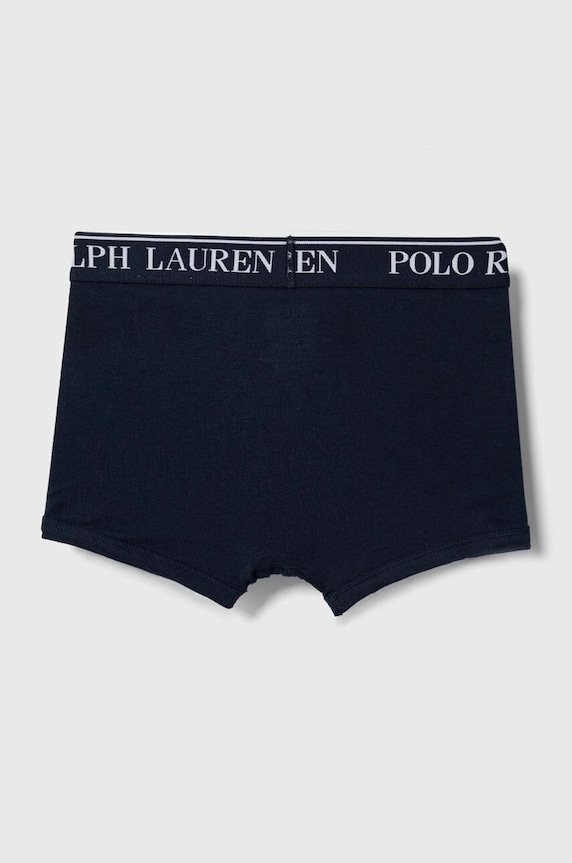 Polo Ralph Lauren прилепнали боксерки за деца от памук с еластан 3 броя 9P5015 син