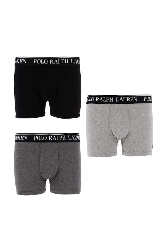 Polo Ralph Lauren za djecu od pamuka s elastanom 3-pack melanž siva 9P5015
