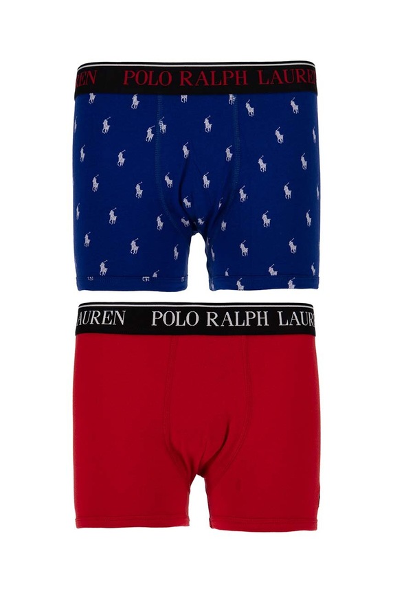 Dětské boxerky Polo Ralph Lauren 2-pack hladký námořnická modř 9P5016