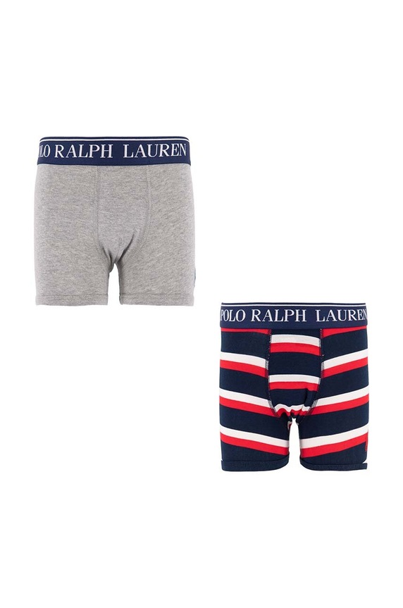 Παιδικά μποξεράκια Polo Ralph Lauren 2-pack εμπριμέ γκρί 9P5016